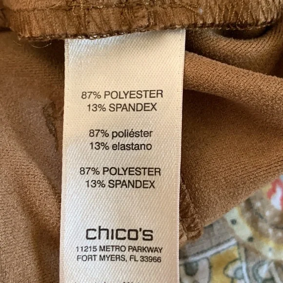 Chico’s faux suede look skinny pull-up stretchy pants XS - Picture 6 of 13